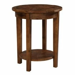 Alaterre Furniture Alaterre Revive Reclaimed Wood Round End Table