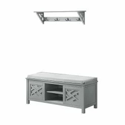 Alaterre Furniture Coventry Storage Bench & Coat Rack 2-piece Set Grey -Alaterre Furniture Shop unnamed file 309