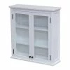 Alaterre Furniture Dorset Bathroom Glass Door Wall Cabinet