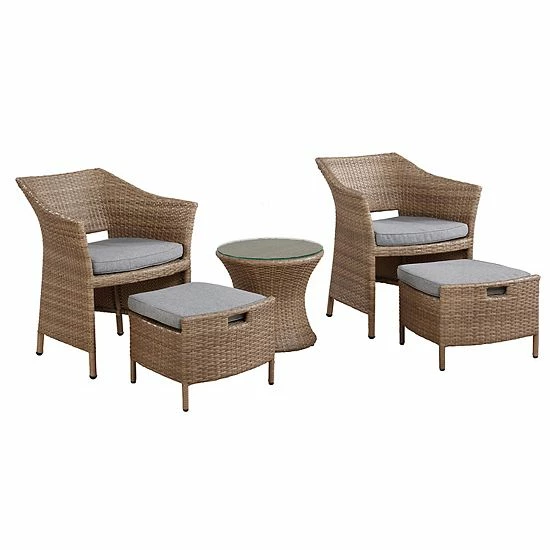 Alaterre Furniture Kokoli All-Weather Conversation 3-piece Set 1 Alaterre Furniture Kokoli All-Weather Conversation 3-piece Set
