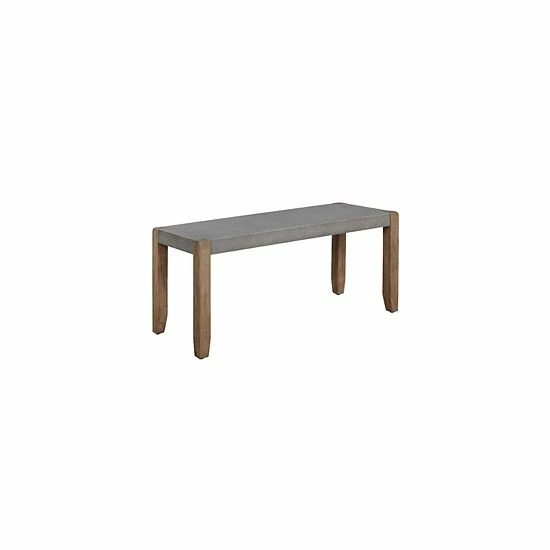 Alaterre Furniture Newport Faux Concrete Bench & Shelf Coat Rack 2-piece Set 3 Alaterre Furniture Newport Faux Concrete Bench & Shelf Coat Rack 2-piece Set - Image 3