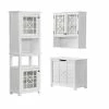 Alaterre Furniture Derby 4-Piece White Bath Set With Cabinet