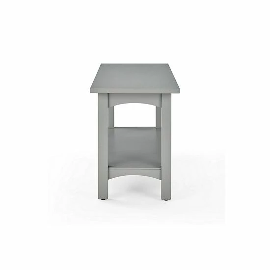 Alaterre Furniture Craftsbury Entryway Bench Gray 3 Alaterre Furniture Craftsbury Entryway Bench Gray - Image 3