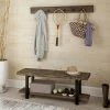 Alaterre Furniture Alaterre Pomona Wood Bench & Coat Hook 2-piece Set