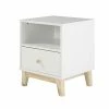 Alaterre Furniture MOD White 1-Drawer Nightstand