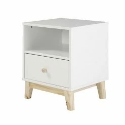 Alaterre Furniture MOD White 1-Drawer Nightstand