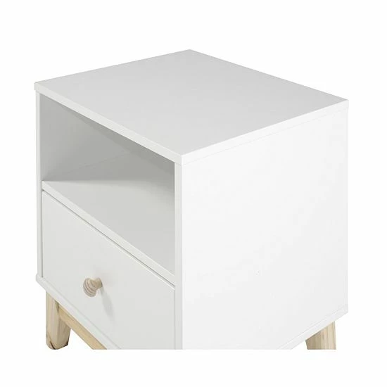 Alaterre Furniture MOD White 1-Drawer Nightstand 6 Alaterre Furniture MOD White 1-Drawer Nightstand - Image 6