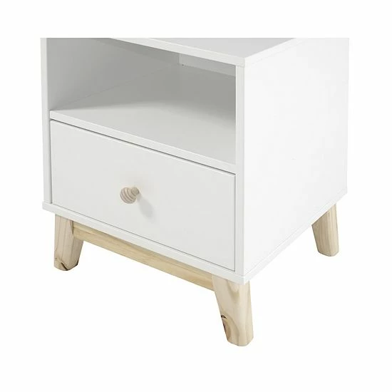 Alaterre Furniture MOD White 1-Drawer Nightstand 8 Alaterre Furniture MOD White 1-Drawer Nightstand - Image 8