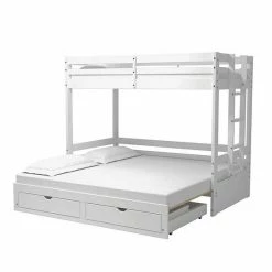 Alaterre Furniture Jasper Twin To King Extending Storage Bunk Bed Dove Gray