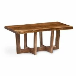 Alaterre Furniture Berkshire Live Edge Criss-Cross Coffee Table