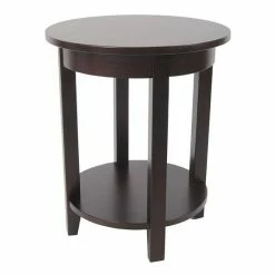 Alaterre Furniture Alaterre Shaker Cottage Round Accent Table Espresso