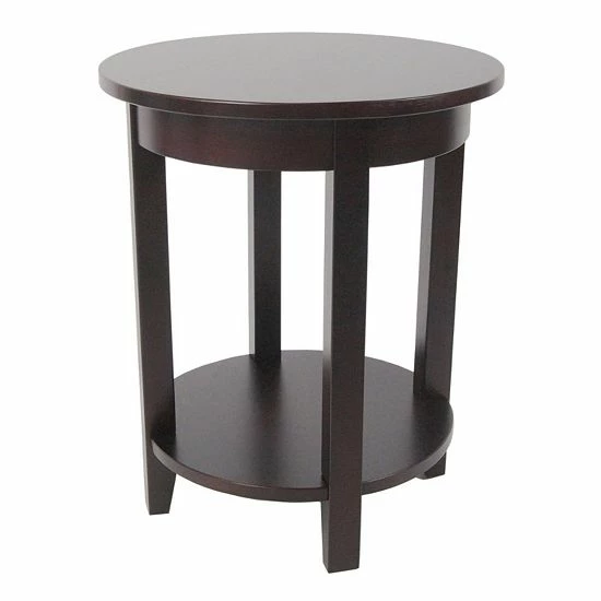 Alaterre Furniture Alaterre Shaker Cottage Round Accent Table Espresso 2 Alaterre Furniture Alaterre Shaker Cottage Round Accent Table Espresso - Image 2