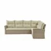 Alaterre Furniture Canaan Wicker Corner Sectional Couch & Coffee Table 2-piece Set