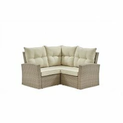 Alaterre Furniture Canaan Wicker Corner Sectional Couch