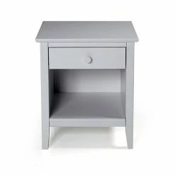 Alaterre Furniture Simplicity Nightstand Table Dove Gray