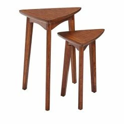 Alaterre Furniture Monterey Triangular Nesting End Table 2-piece Set