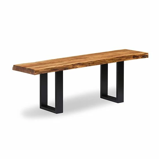Alaterre Furniture Alpine Large Live Edge Wood Bench 1 Alaterre Furniture Alpine Large Live Edge Wood Bench