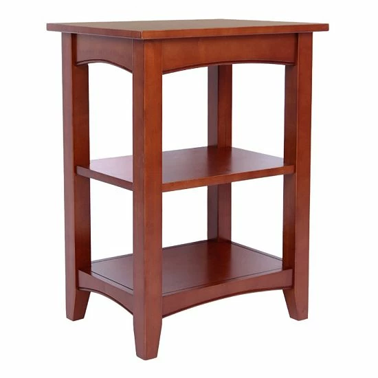 Alaterre Furniture Alaterre Shaker Cottage 2-Shelf End Table Espresso 3 Alaterre Furniture Alaterre Shaker Cottage 2-Shelf End Table Espresso - Image 3