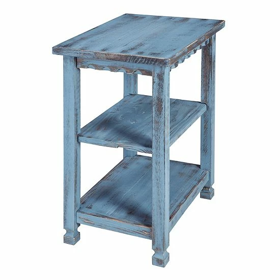 Alaterre Furniture Country Cottage 2-Shelf End Table Red 1 Alaterre Furniture Country Cottage 2-Shelf End Table Red
