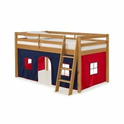 Alaterre Furniture Roxy Twin Junior Tent Loft Bed Pink White