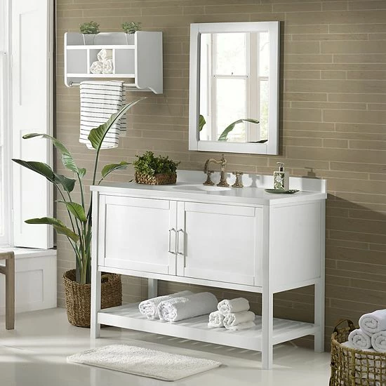 Alaterre Furniture Bennet White Vanity Cabinet 10 Alaterre Furniture Bennet White Vanity Cabinet - Image 10