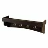 Alaterre Furniture Alaterre Shaker Cottage Neutral Shelf Coat Hook Chocolate