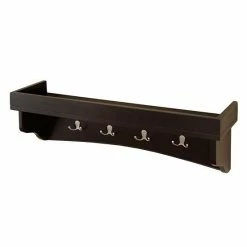Alaterre Furniture Alaterre Shaker Cottage Neutral Shelf Coat Hook Chocolate -Alaterre Furniture Shop unnamed file 722