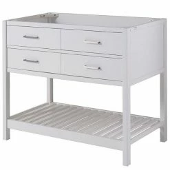 Alaterre Furniture Harrison White Vanity Cabinet
