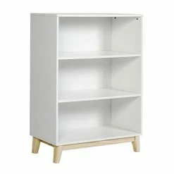 Alaterre Furniture MOD White 3-Shelf Bookcase