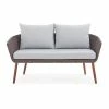 Alaterre Furniture Athens Wicker Outdoor Loveseat Bench