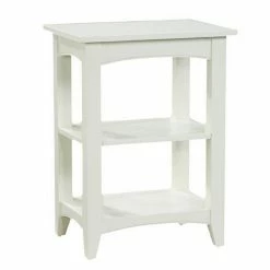 Alaterre Furniture Alaterre 2-Shelf Shaker Cottage End Table Ivory -Alaterre Furniture Shop unnamed file 791