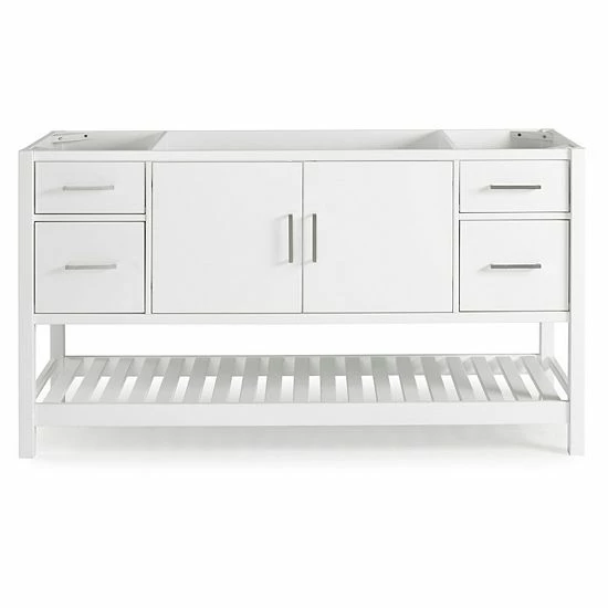 Alaterre Furniture Harrison White Vanity Cabinet 1 Alaterre Furniture Harrison White Vanity Cabinet
