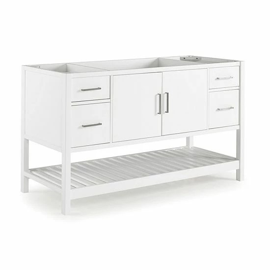 Alaterre Furniture Harrison White Vanity Cabinet 5 Alaterre Furniture Harrison White Vanity Cabinet - Image 5