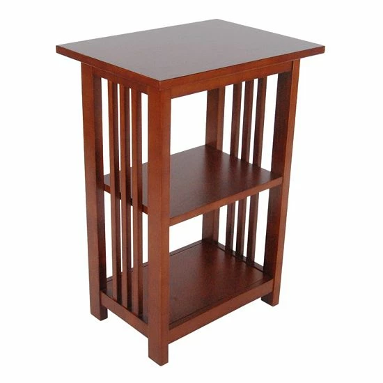 Alaterre Furniture Alaterre Mission 2-Shelf End Table Espresso 1 Alaterre Furniture Alaterre Mission 2-Shelf End Table Espresso