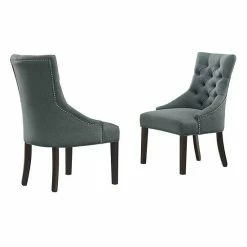 Alaterre Furniture Haeys Tufted Upholstered Chair 2-Piece Set